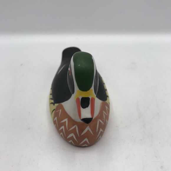 Porcelain Carolina Duck Decoy Miniature 4.5" Made In Tawain - Picture 3 of 8